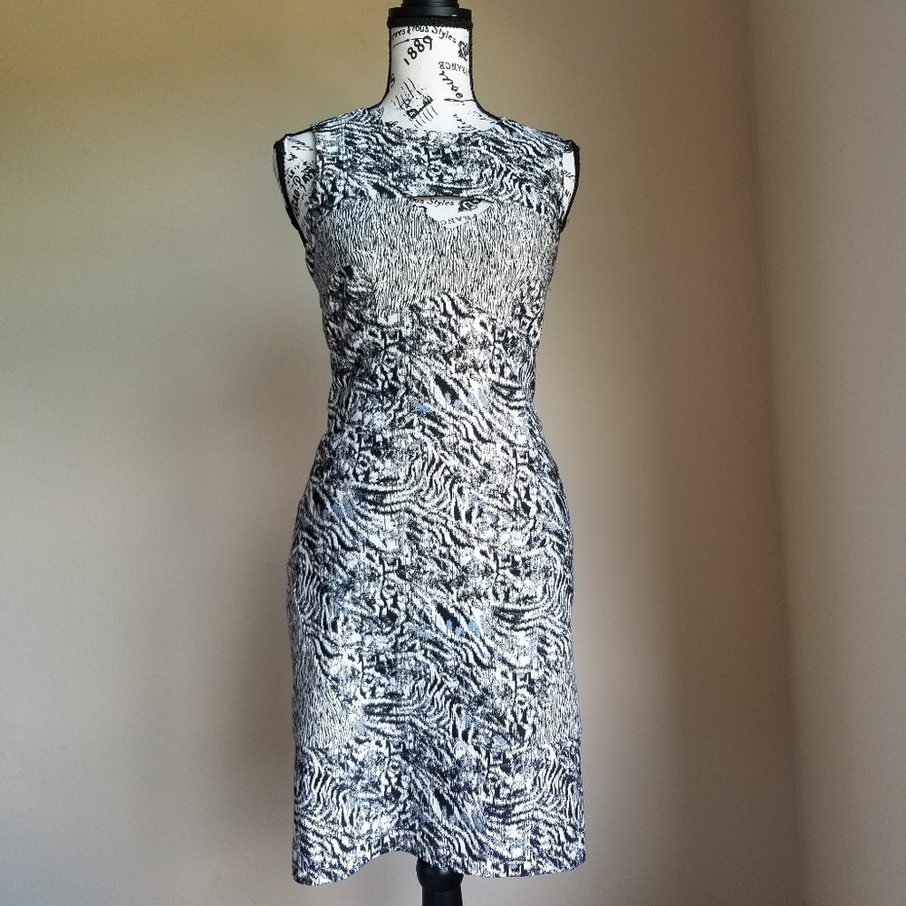 Nicole Miller Animal Print Sleeveless Dress Size 2